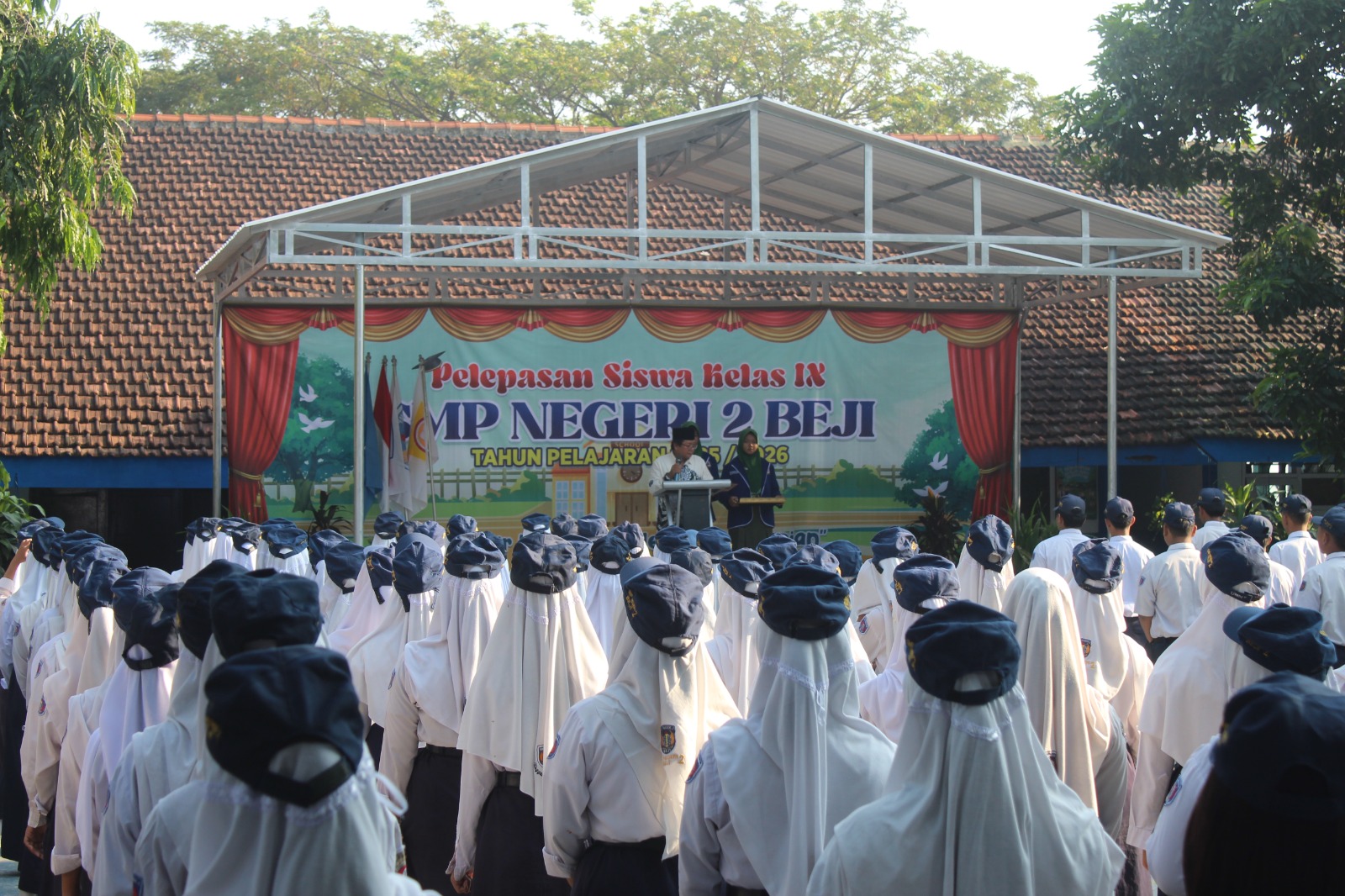 Pelepasan siswa kelas IX SMPN 2 Beji 2026